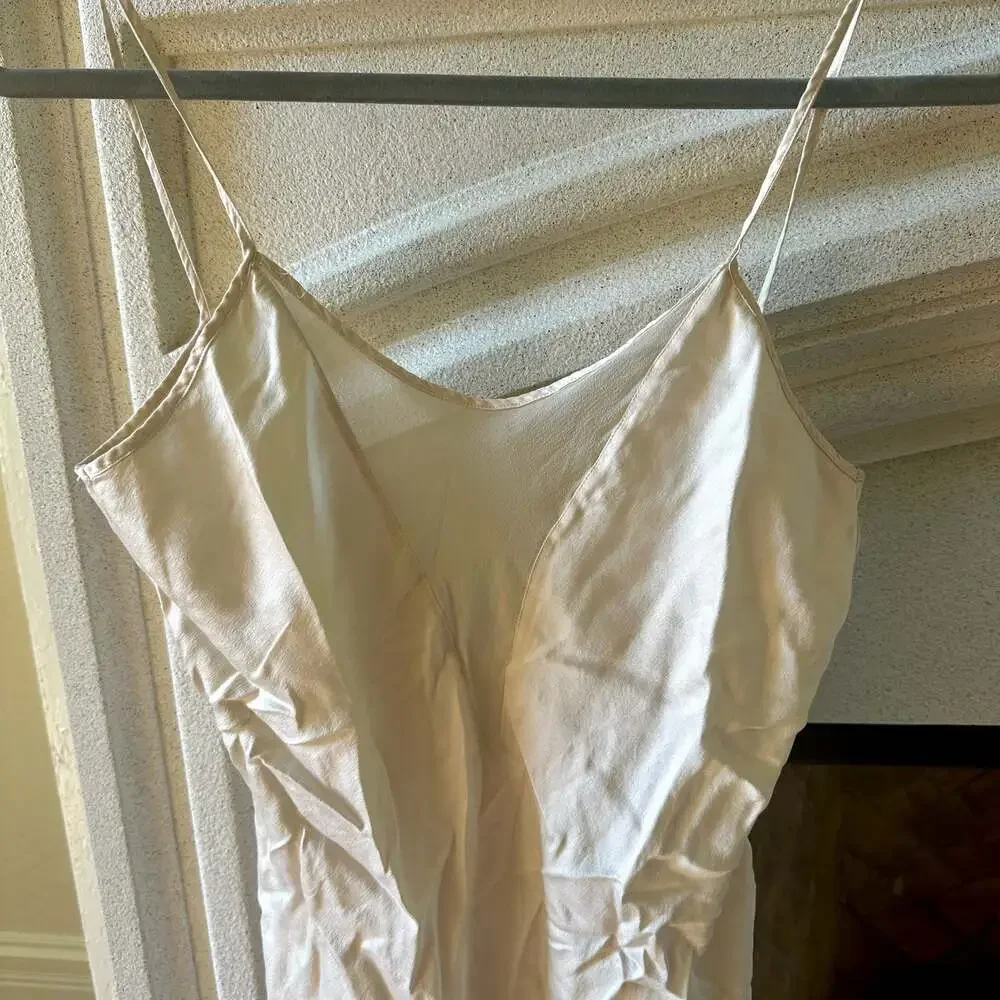 Victoria's Secret Vintage 100% Silk Cream Slip Dress